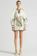 Beach Club Billow Shift Dress in Pearl | FINAL SALE