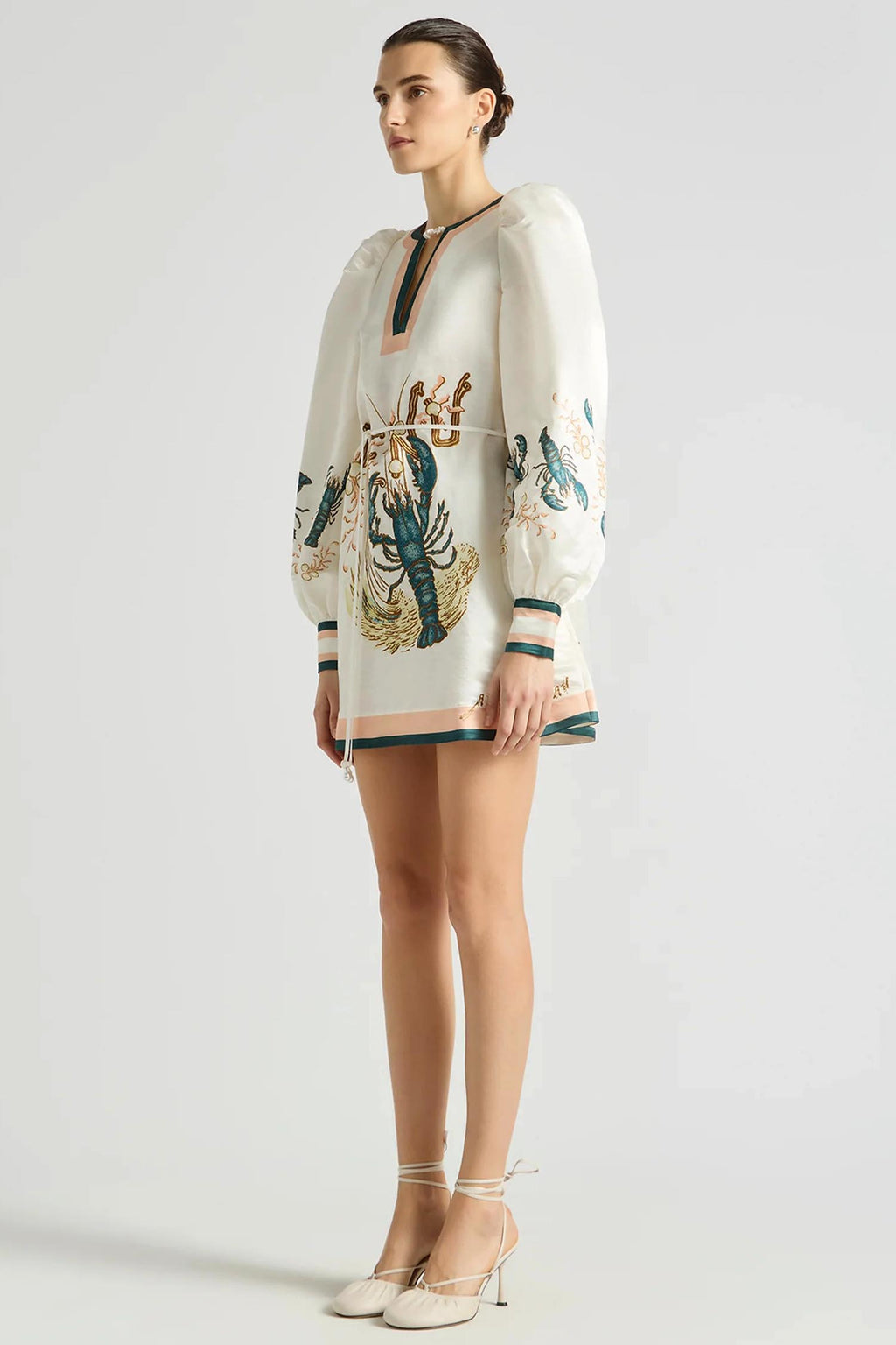 Beach Club Billow Shift Dress in Pearl | FINAL SALE