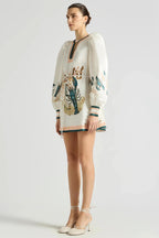 Beach Club Billow Shift Dress in Pearl | FINAL SALE