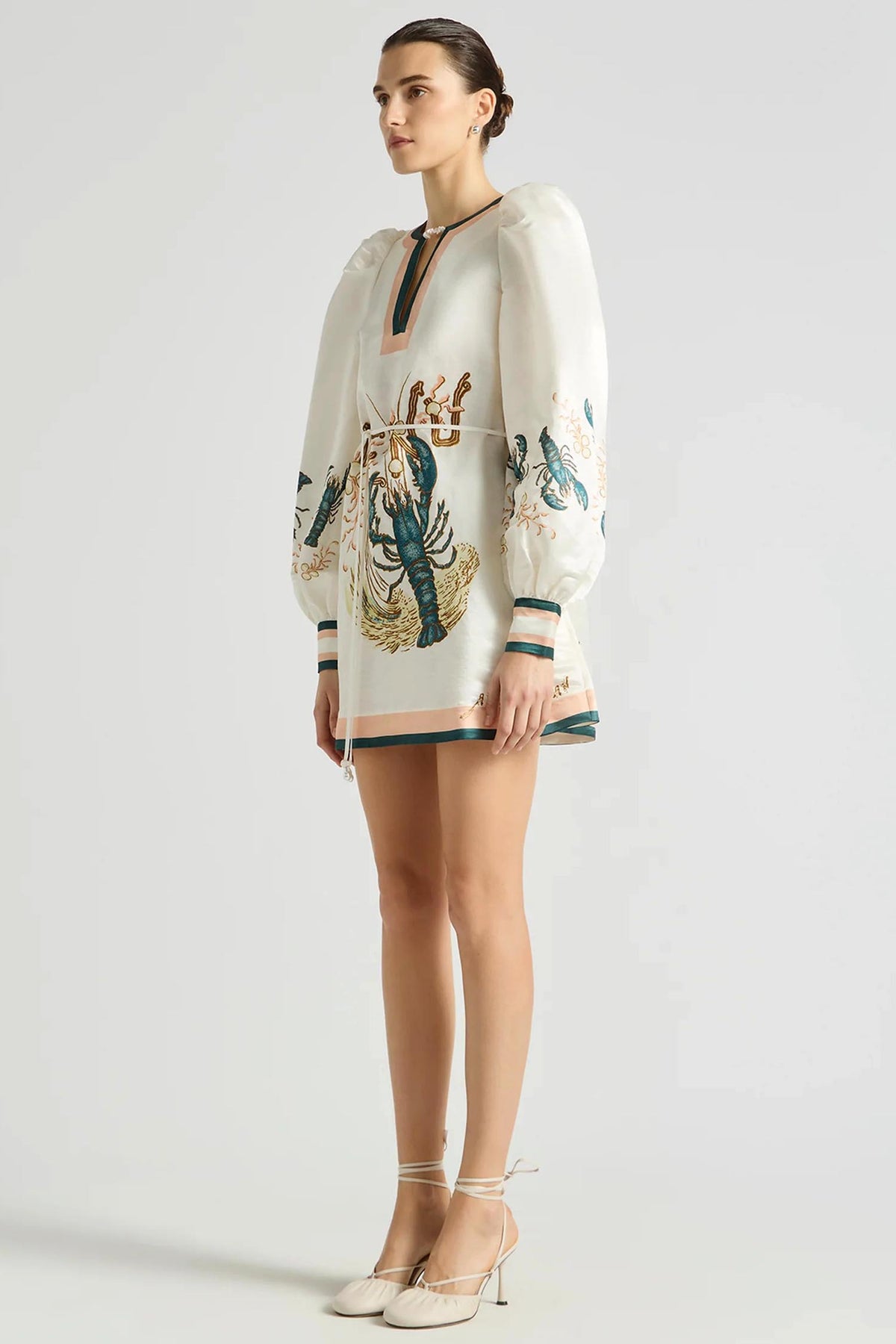 Beach Club Billow Shift Dress in Pearl | FINAL SALE