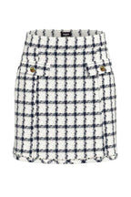 Belbo Navy White Check Skirt | FINAL SALE