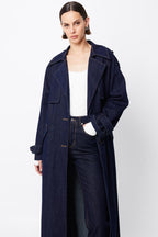 Bexley Trench Coat in Indigo | FINAL SALE