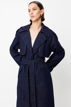 Bexley Trench Coat in Indigo | FINAL SALE