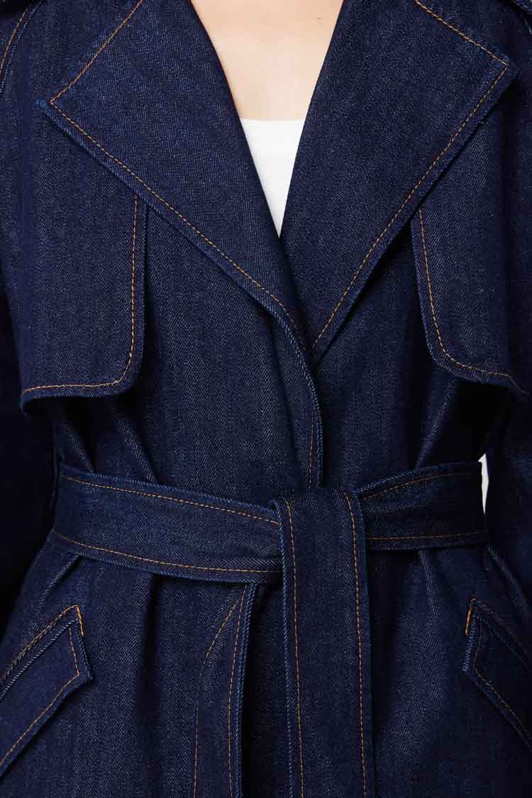 Bexley Trench Coat in Indigo | FINAL SALE