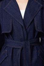 Bexley Trench Coat in Indigo | FINAL SALE