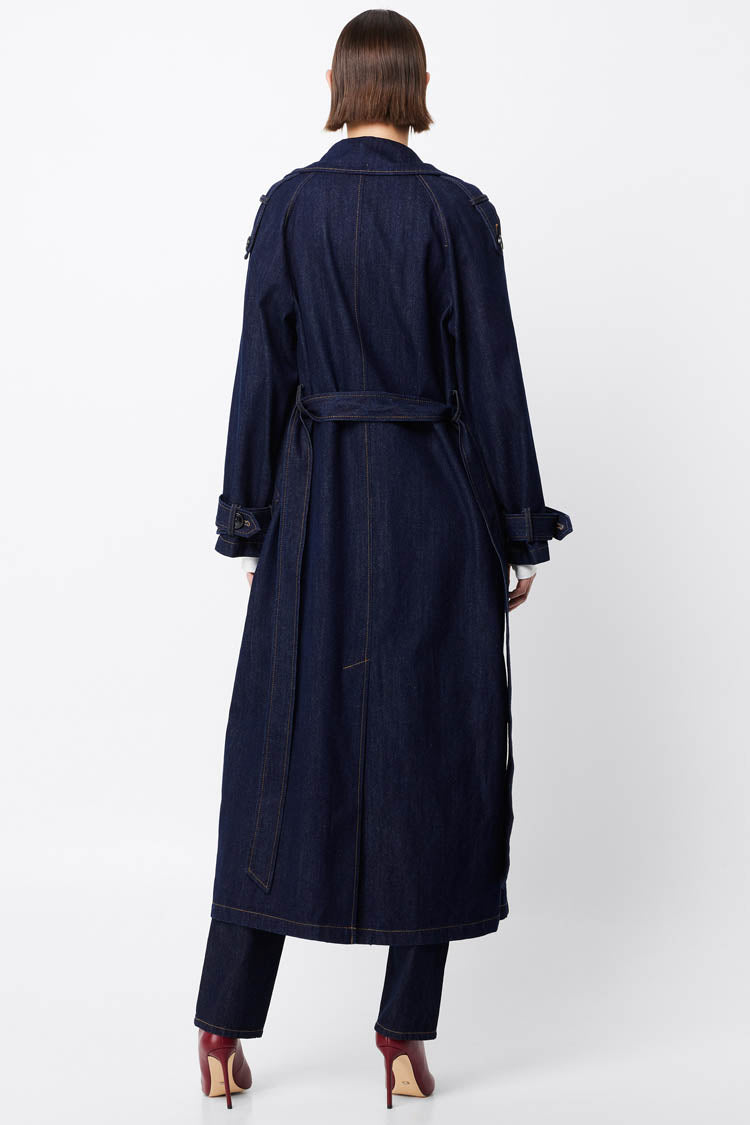 Bexley Trench Coat in Indigo | FINAL SALE