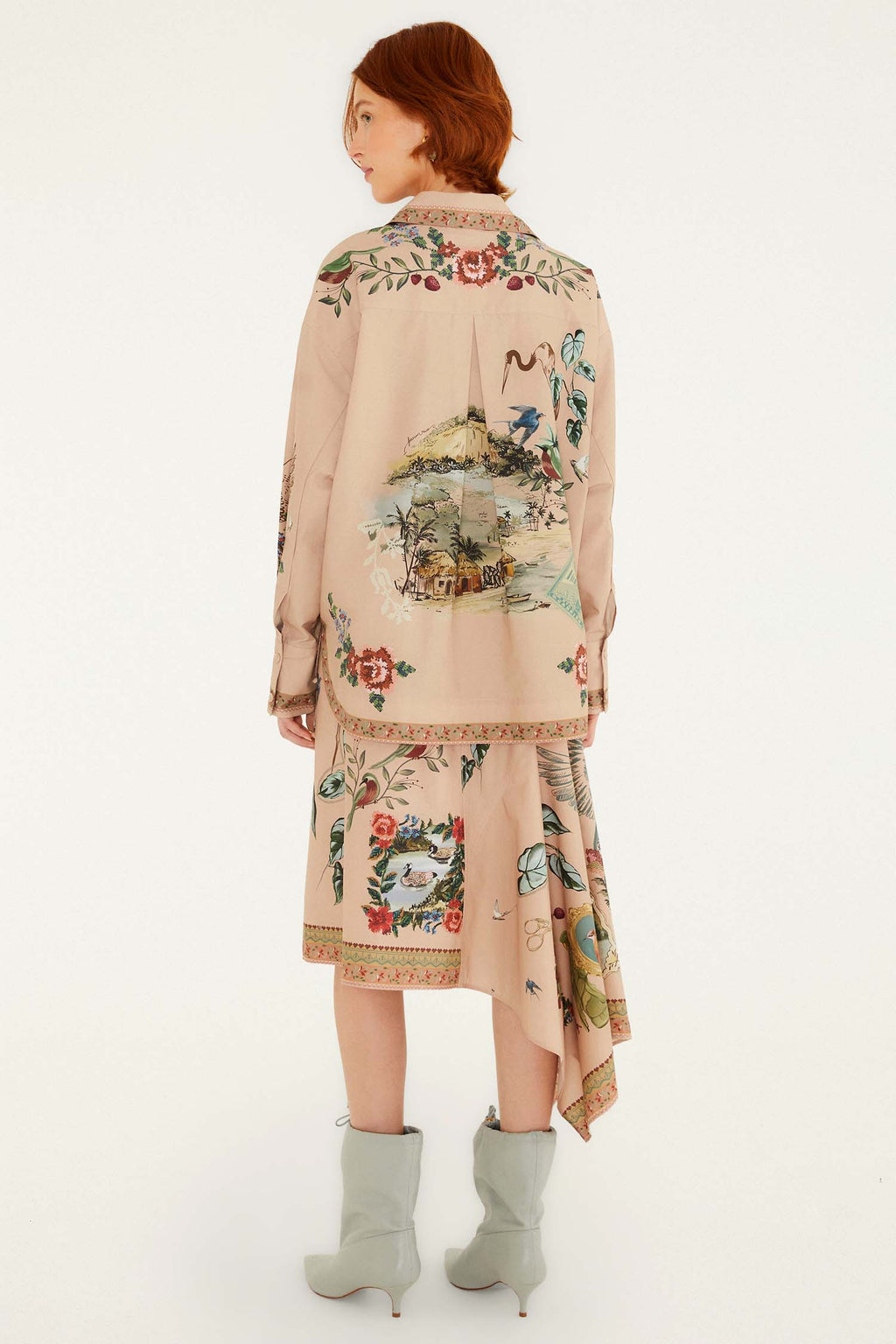 Bird Poetry Soft Pink Shirt