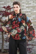 Black Of Beyond Blouse in Black Floral