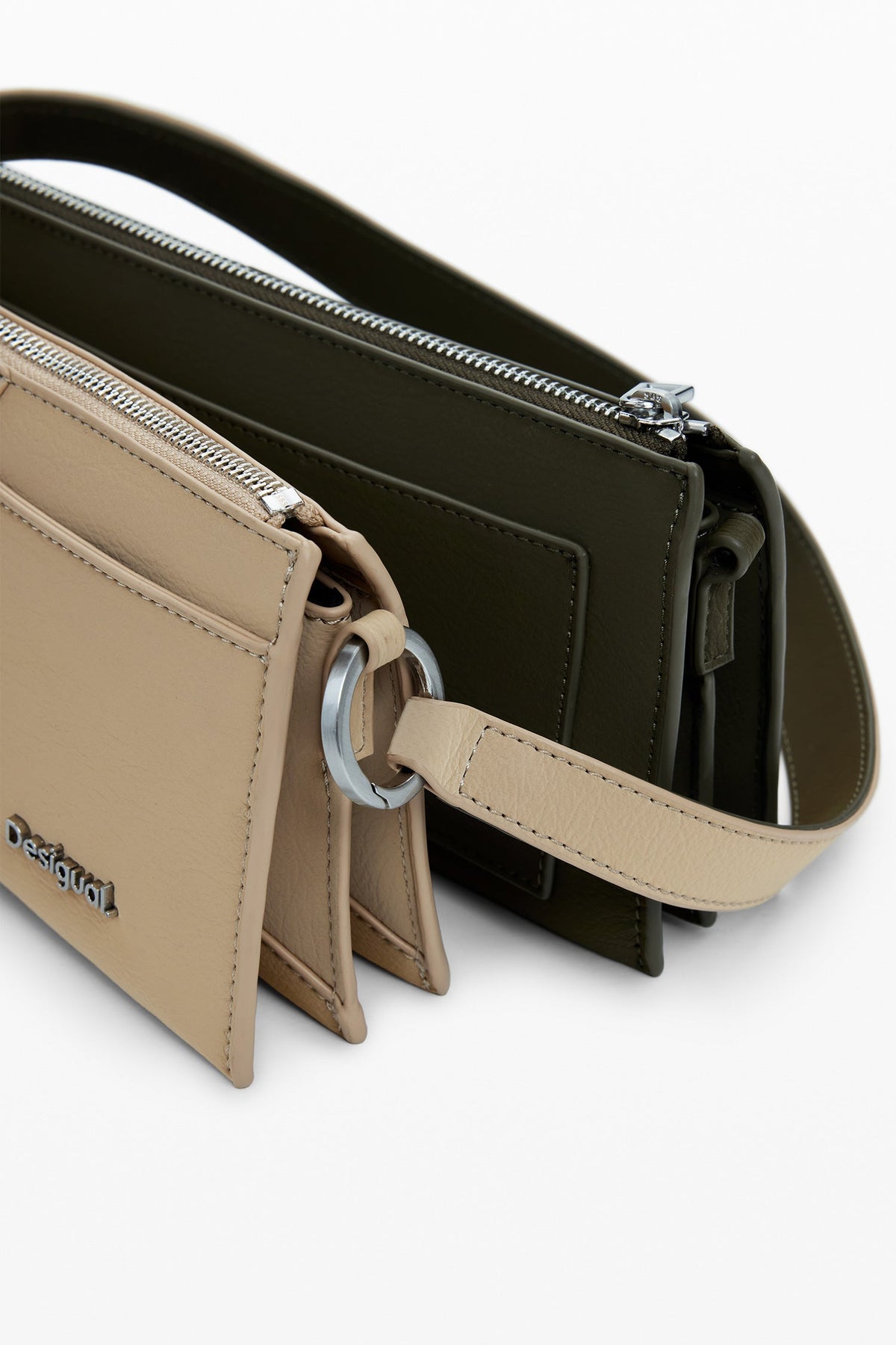 Delta Nova Two-Tone Convertible Bag in Beige