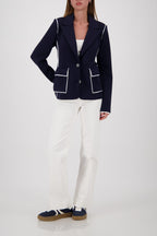 Blazer w White Detail in Marine