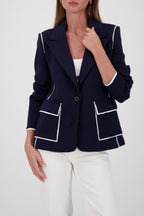 Blazer w White Detail in Marine
