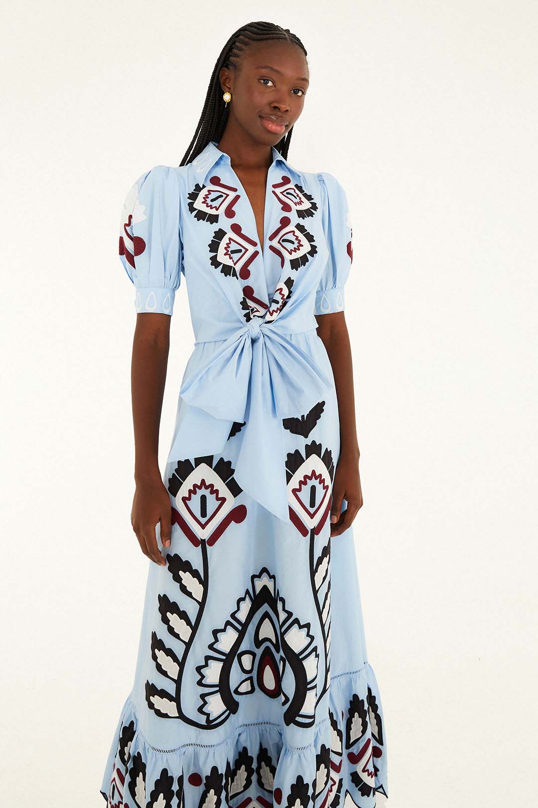 Blue Artisanal SS Maxi Dress