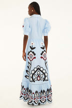 Blue Artisanal SS Maxi Dress