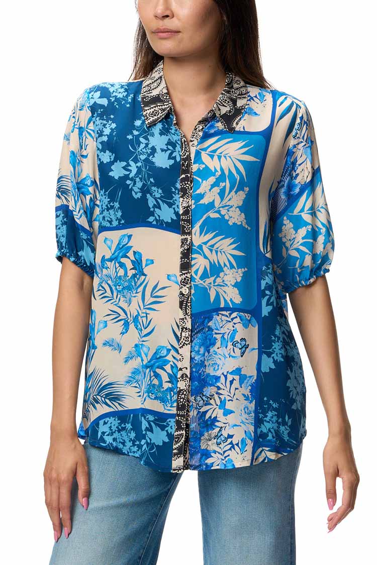 Blue Stitch Steph Button Up Shirt