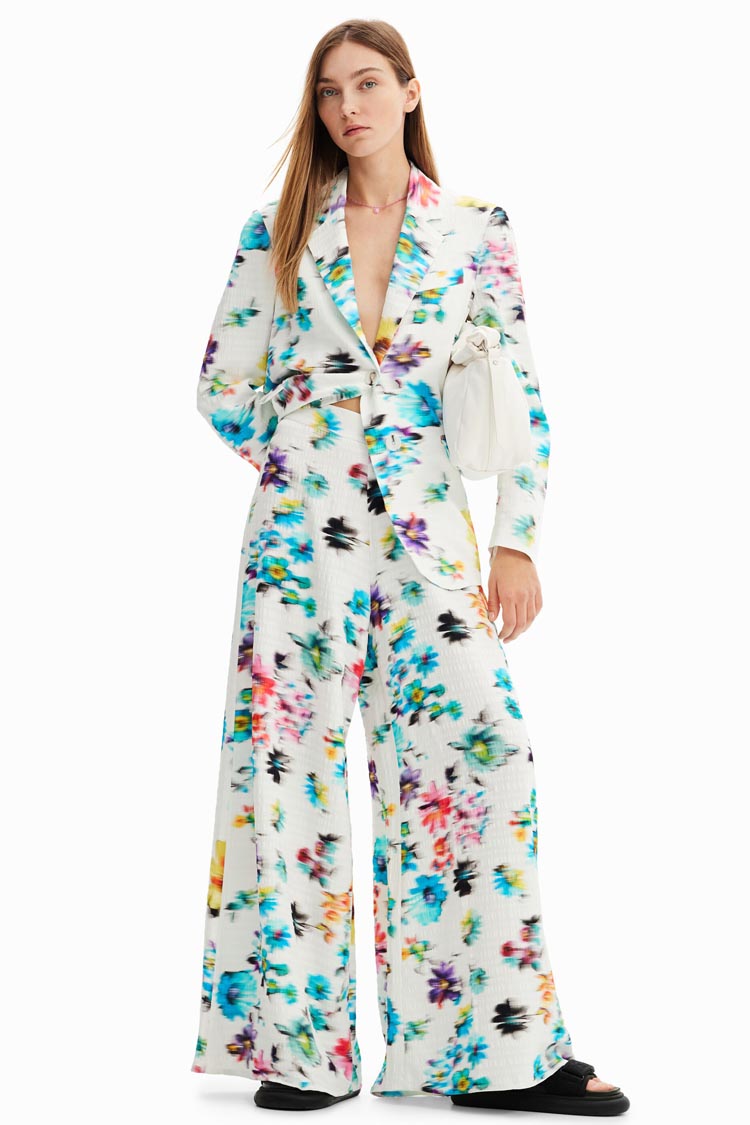 Blurry Flowers Maxi Wide Leg Pants | FINAL SALE