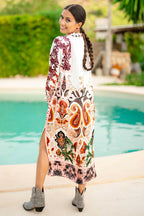 Bohemian Glamour Printed Midi Dress