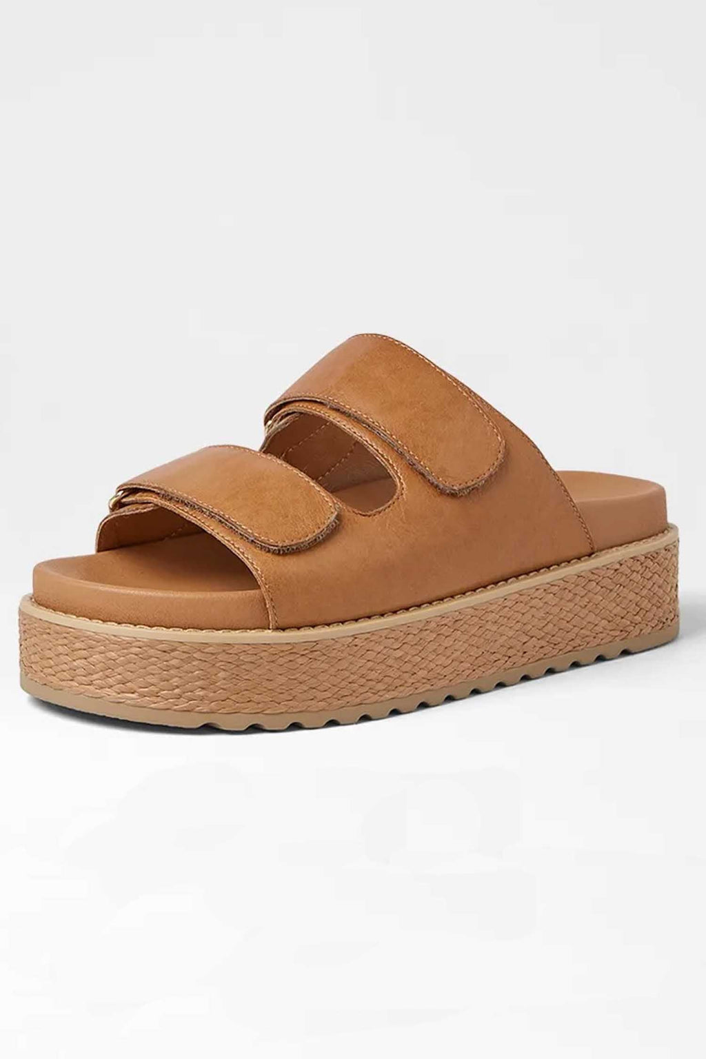 Boneeta Leather Sandals in Dark Tan