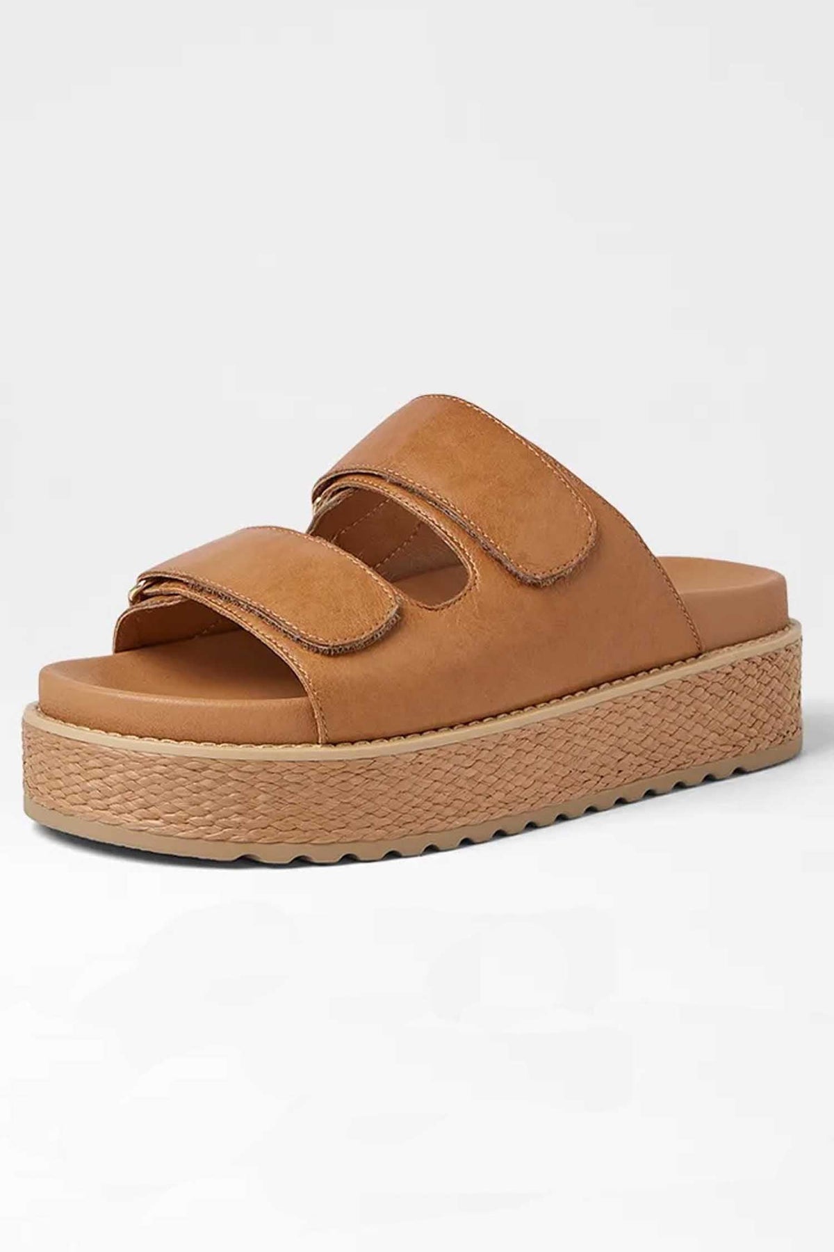 Boneeta Leather Sandals in Dark Tan
