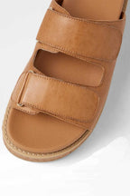 Boneeta Leather Sandals in Dark Tan