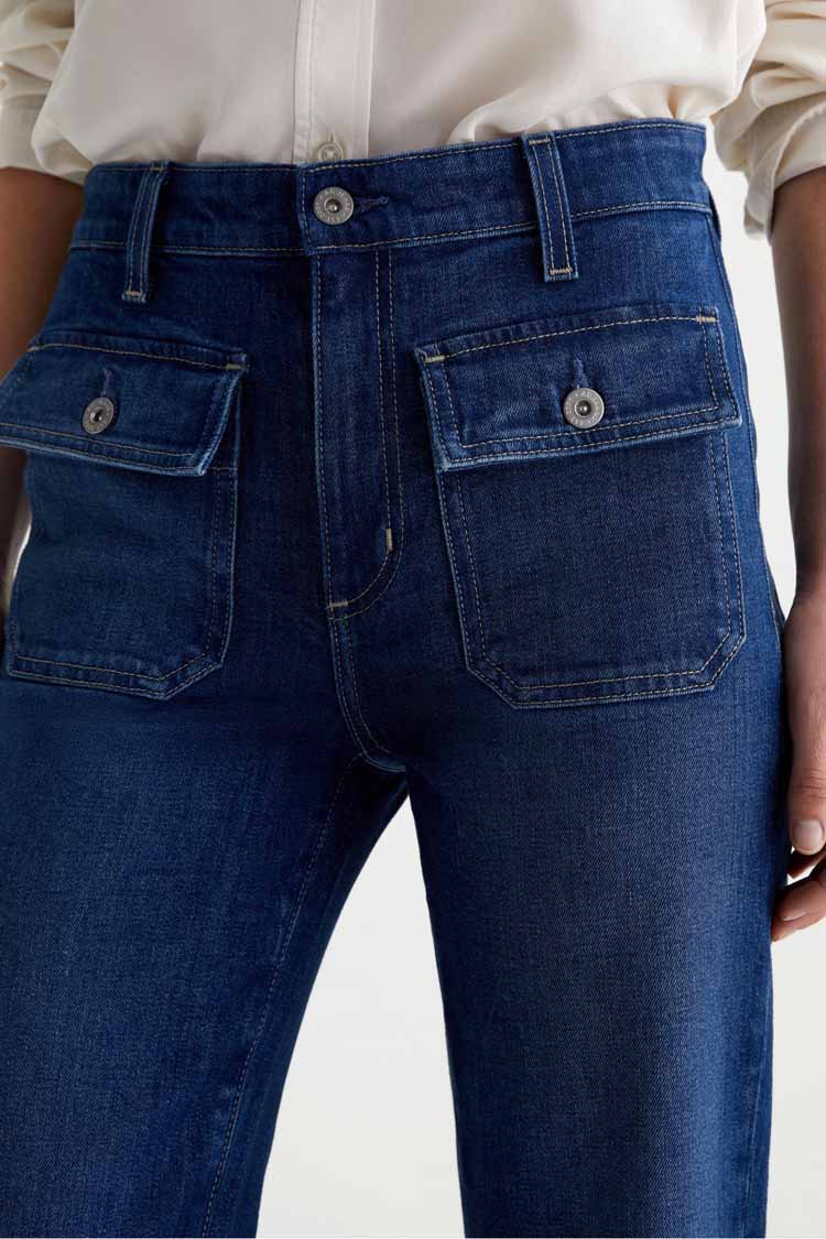 Bonnie Mid-Rise Relaxed Flare Jeans - Shallow