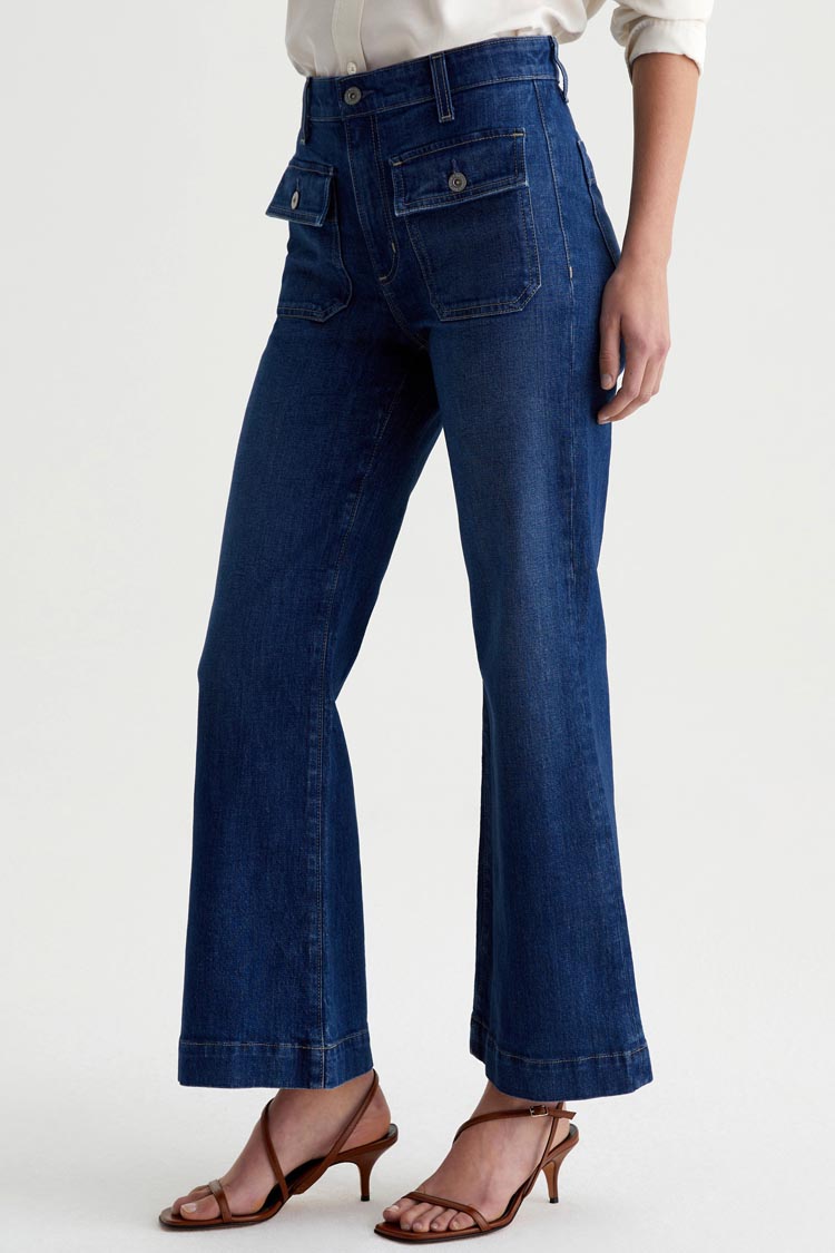 Bonnie Mid-Rise Relaxed Flare Jeans - Shallow
