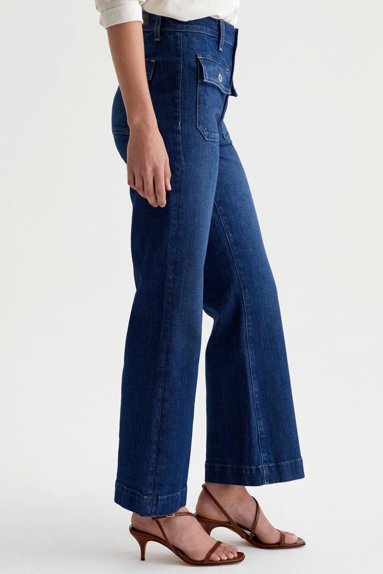 Bonnie Mid-Rise Relaxed Flare Jeans - Shallow