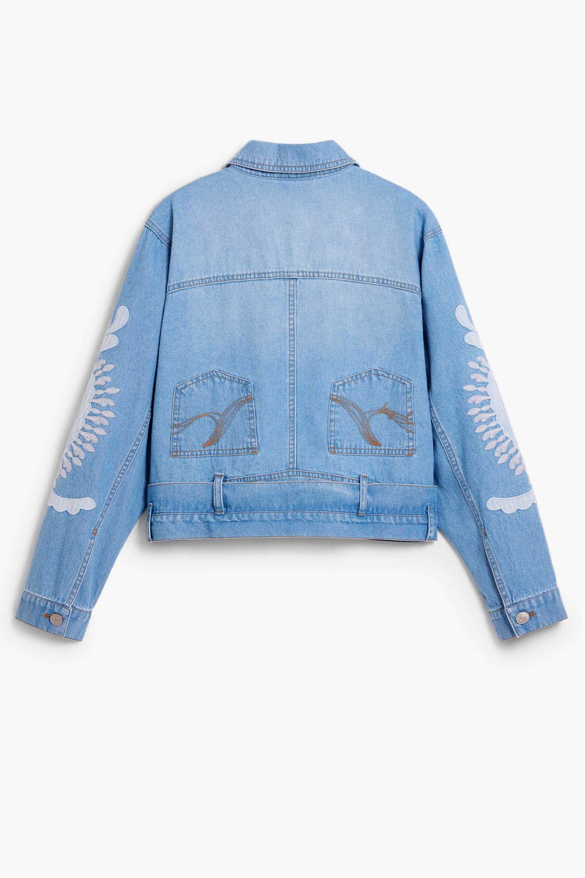Border Denim Jacket in Medium Wash