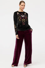 Bounce Velour Mock Neck in Carminia