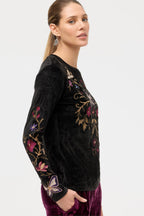 Bounce Velour Mock Neck in Carminia