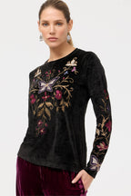 Bounce Velour Mock Neck in Carminia