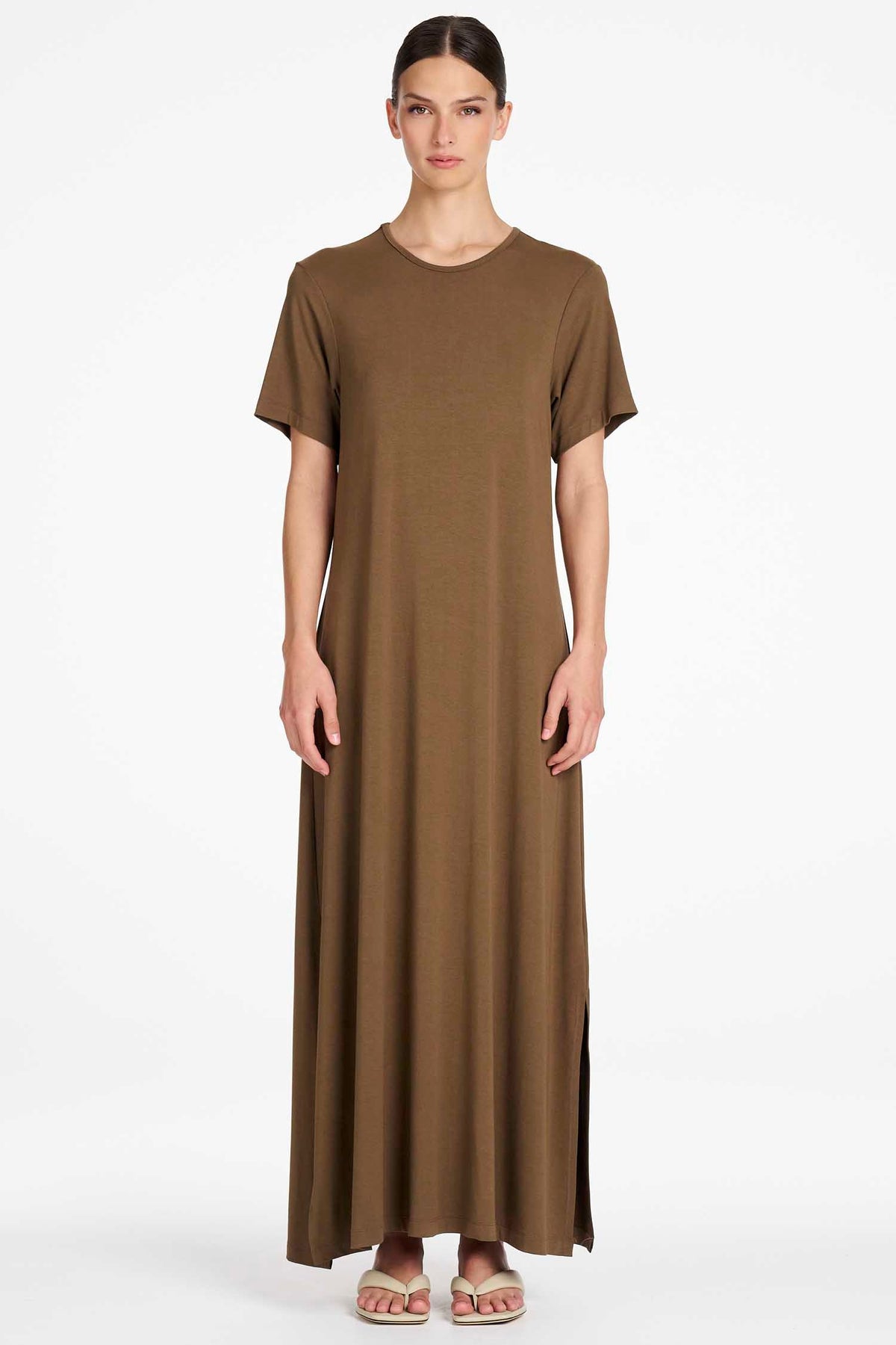 Box T Dress in Umber