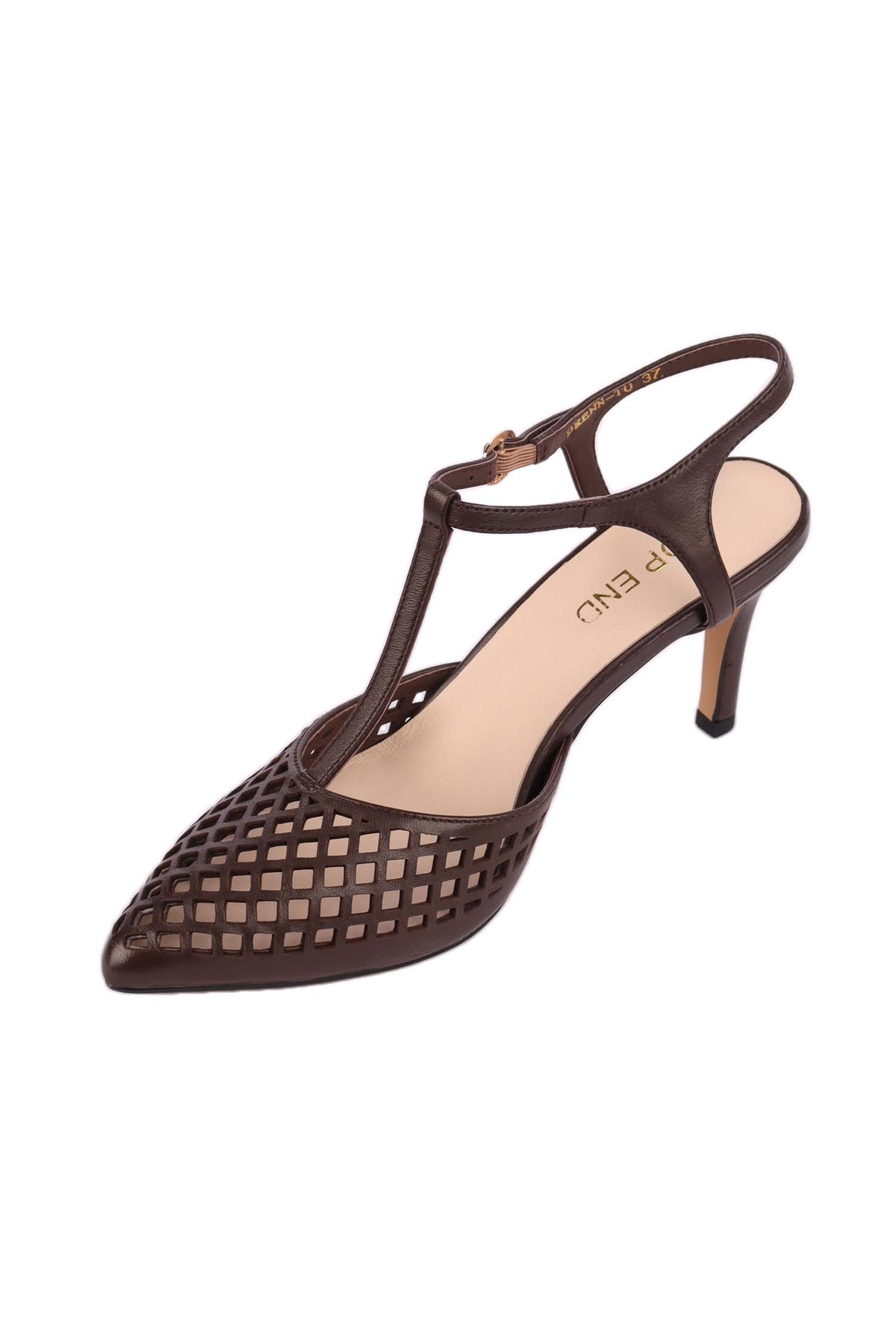 Brenn Leather Heel in Choc