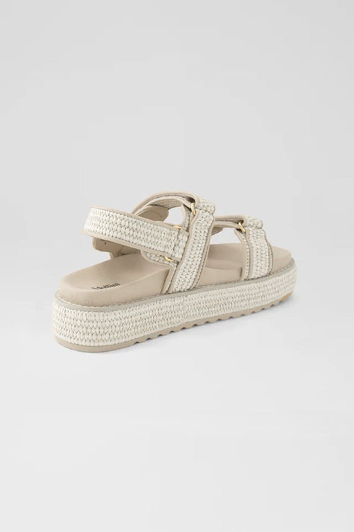 Bridgett Woven Leather Sandals in Cream