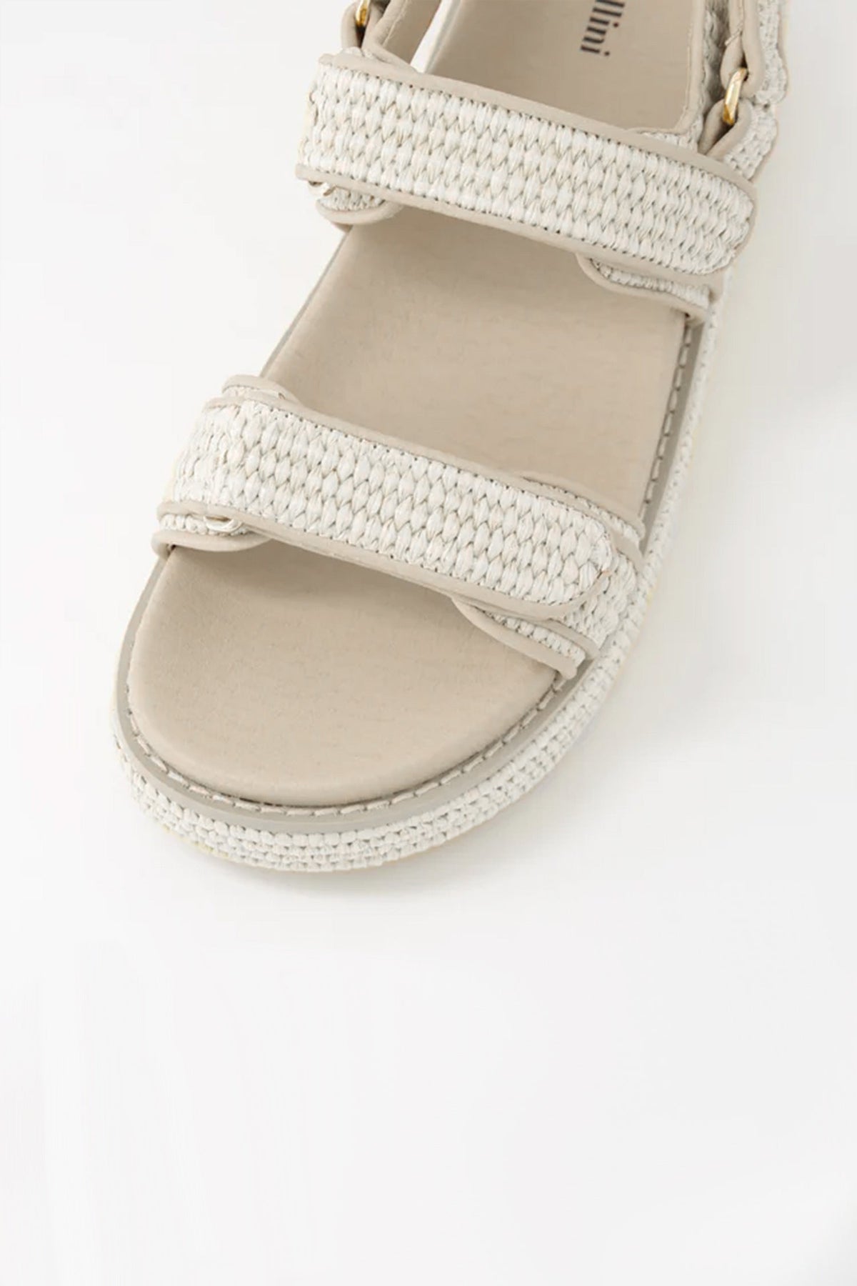 Bridgett Woven Leather Sandals in Cream