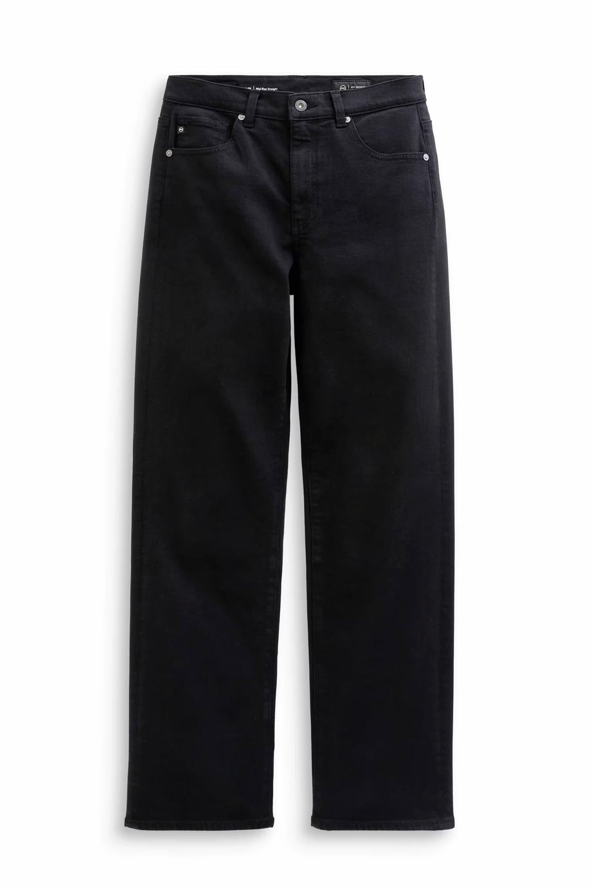Brinley Mid-rise Straight Leg Jeans - Super Black