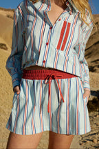 Buddy Shirt in Blithe Cherry Stripe