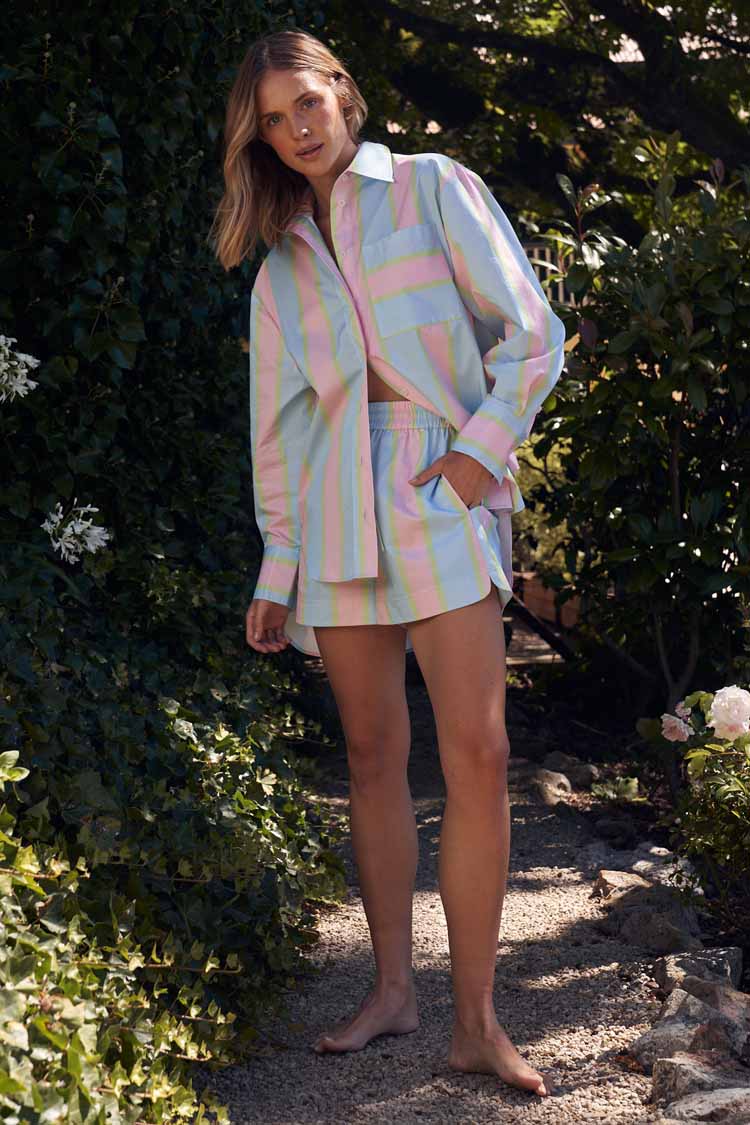 Harvey Short in Powder Stripe | FINAL SALE