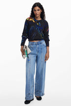 Butterfly Lacroix Sweater in Black
