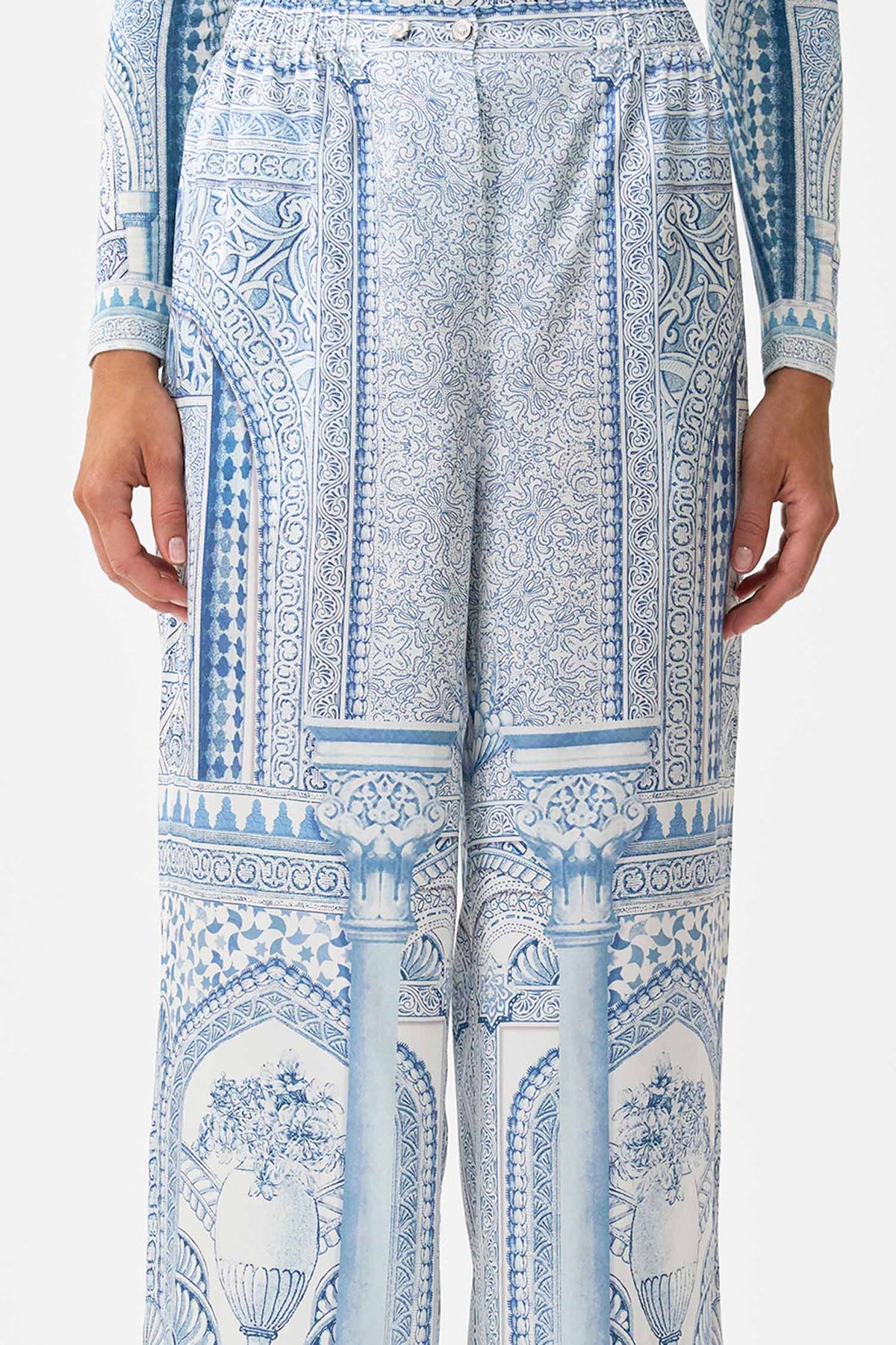 Button Front Lounge Pant in The Hum of the Alhambra