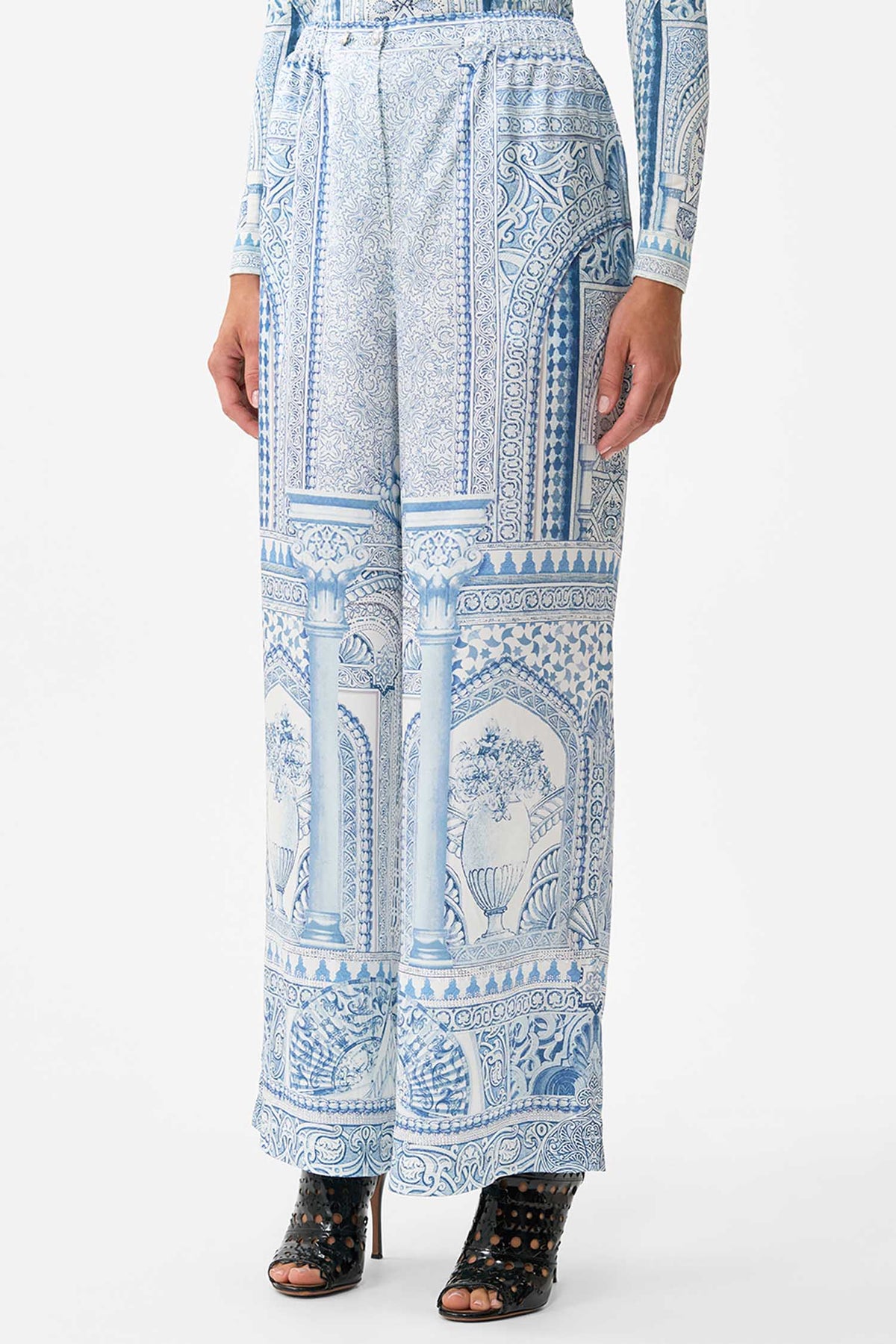Button Front Lounge Pant in The Hum of the Alhambra