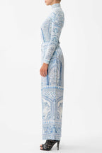 Button Front Lounge Pant in The Hum of the Alhambra