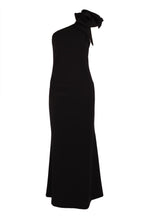 Caddy Long Frill Dress in Black