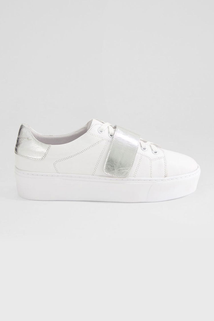 Camberly Foil Leather Sneakers | FINAL SALE