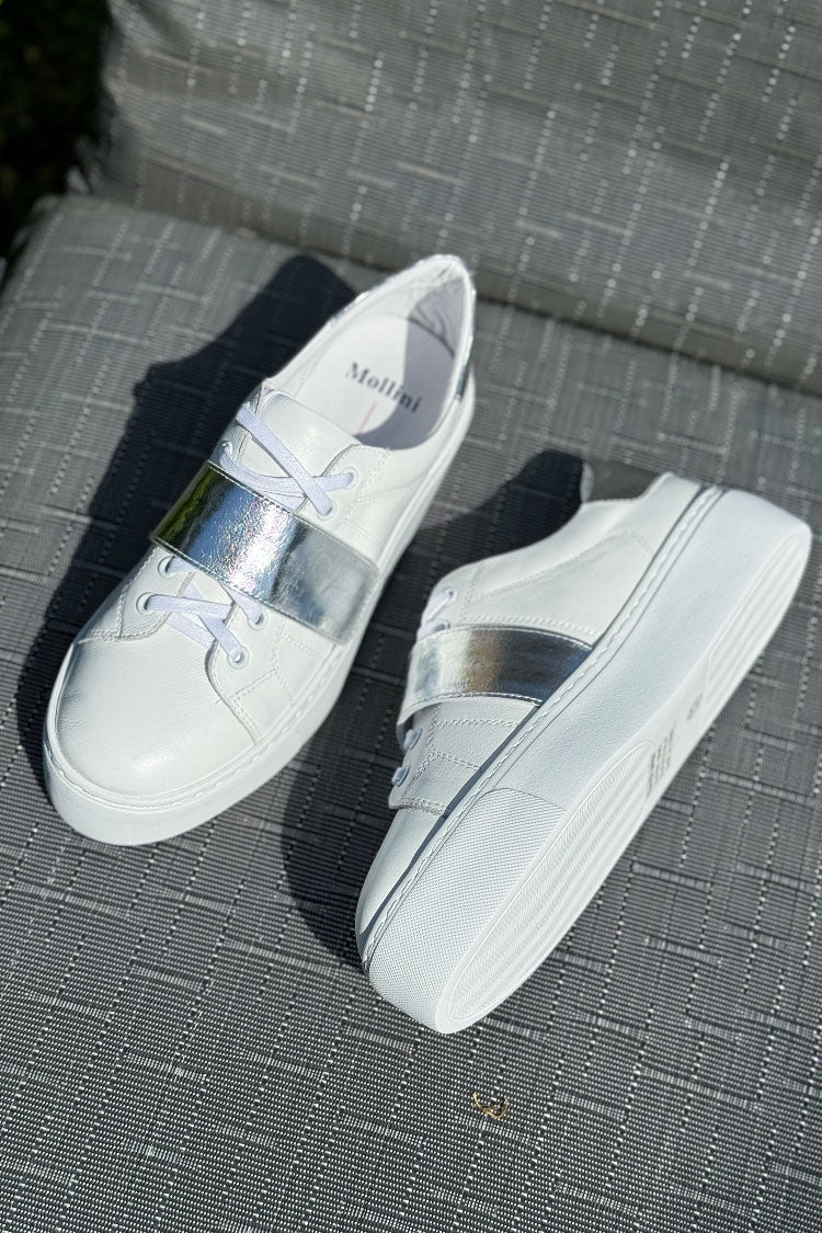 Camberly Foil Leather Sneakers | FINAL SALE