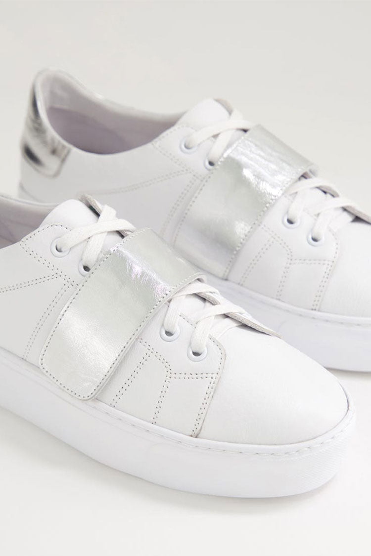 Camberly Foil Leather Sneakers | FINAL SALE