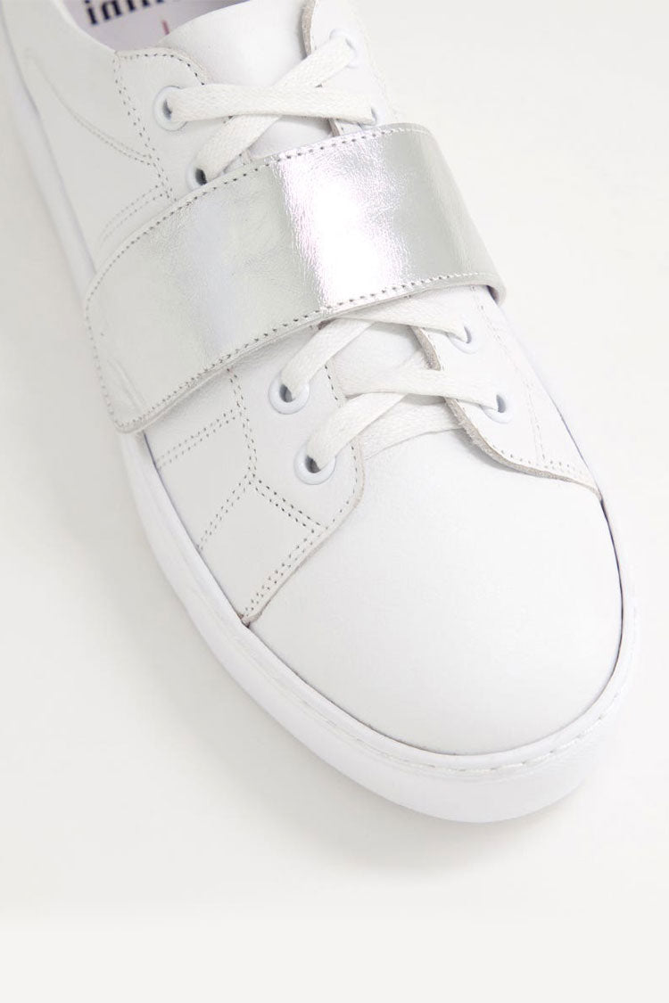 Camberly Foil Leather Sneakers | FINAL SALE