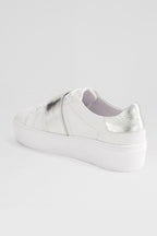 Camberly Foil Leather Sneakers | FINAL SALE