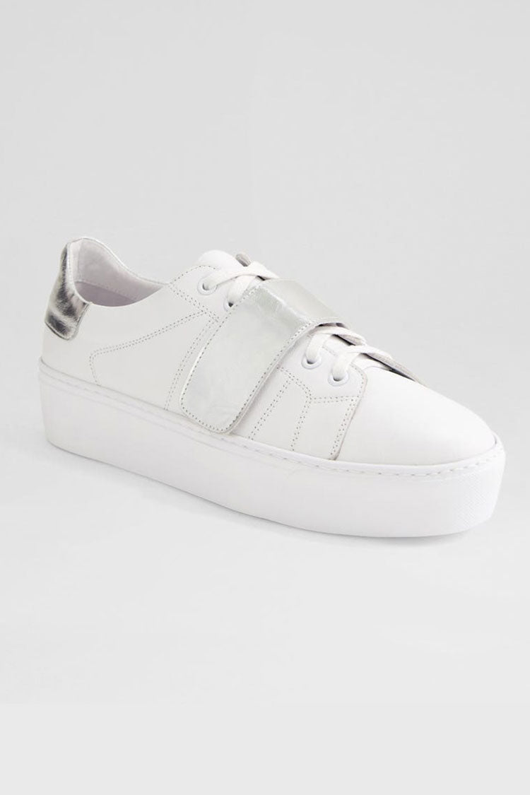 Camberly Foil Leather Sneakers | FINAL SALE