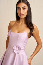 Camellia Strapless Dress in Pink