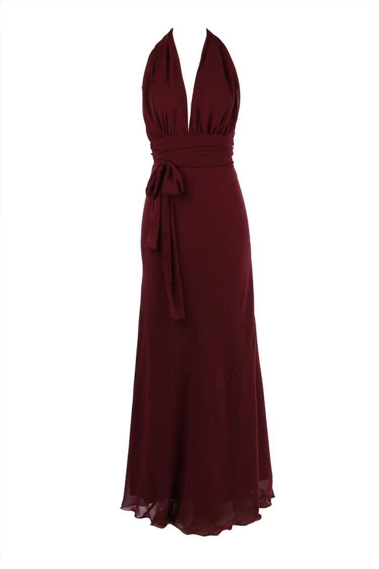 Cameo in Burgundy | Poly Georgette Dresses Lucy Laurita - Leiela 